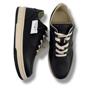 CLAE Los Angeles Bradley Black Leather Low Top Sneakers Womens Size 5